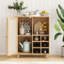 Buffet avec rangement, armoire à vin de 34 pouces avec porte-bouteilles, armoires à buffet pour la maison et le salon-183090411