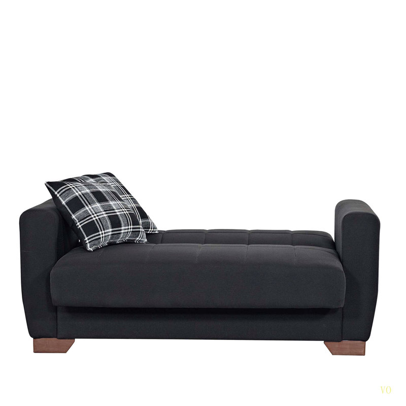 Causeuse convertible avec rangement Loveseat Sofa Collection, Noir