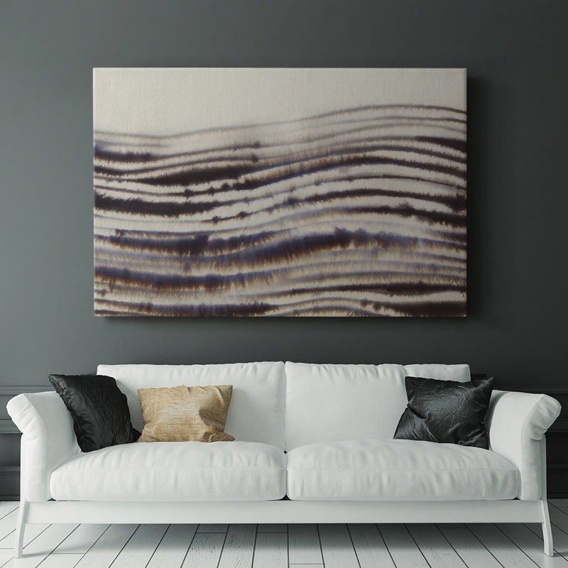 Vagues retentissantes II - Cavas enveloppés de galerie, H 12 po x l 18 po
