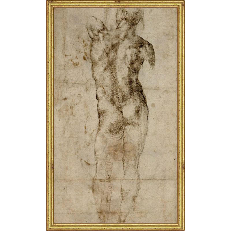 Michelangelo Nude - Painting on Wood