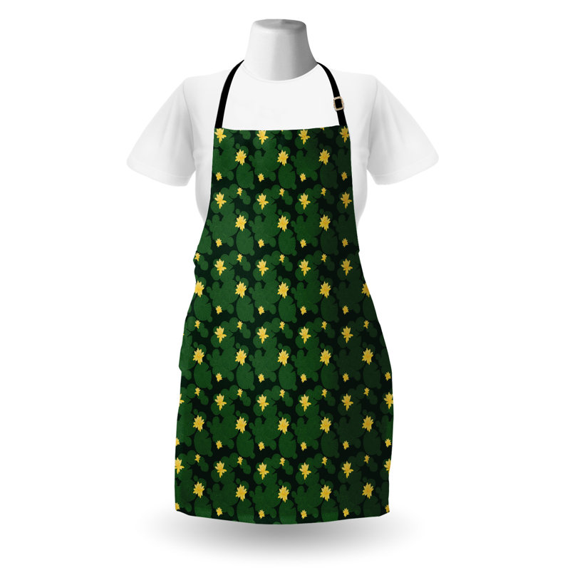 Bungalow tablier de fleurs de lotus rose unisexe pureté adulte taille jaune émeraude