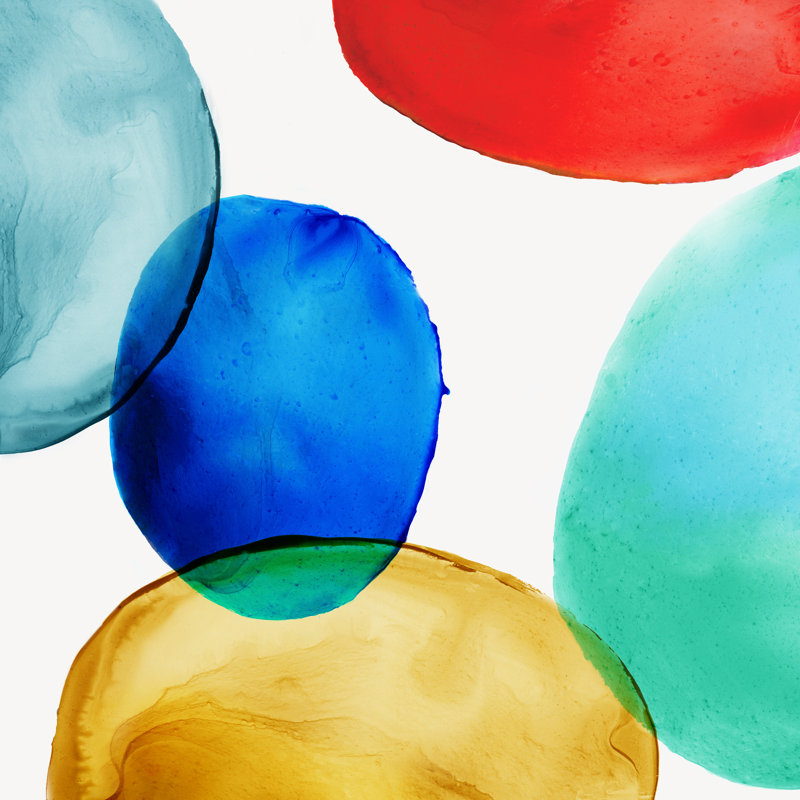 «Glass Blobs II» par Eva Watts - impression sur toile tendue, H 12 po x l 12 po