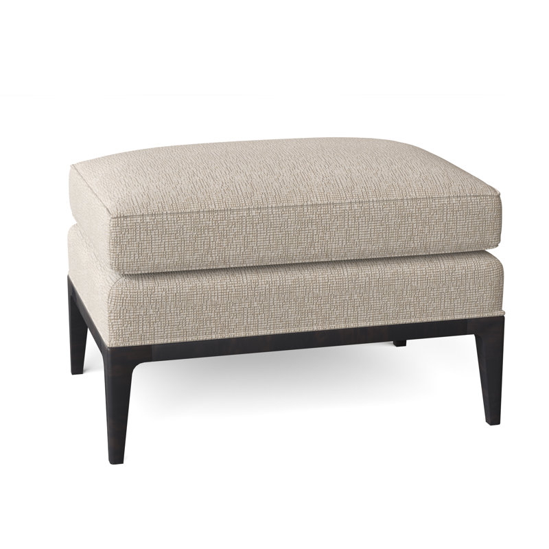 Repose-pieds rectangulaire 28 po Claxton, Espresso, Tremplins ivoires