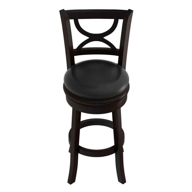 Swivel Upholstered Counter Stool, Black