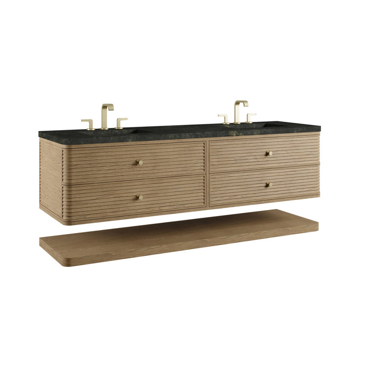 Allamari 72" W Double Vanity, Phantome Eclos, Dune Mist, 8" Widespread
