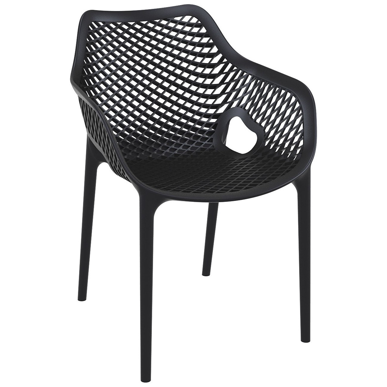 Asherton 55" Patio Dining Set, Black