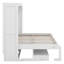 Grand lit escamotable mural avec rangement, lit armoire pliable avec bureau de coiffeuse, miroir central et 2 tiroirs latéraux-857158754