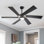 Ventilateur de plafond d'intérieur intelligent de 60 po avec lumières DEL Lucienne