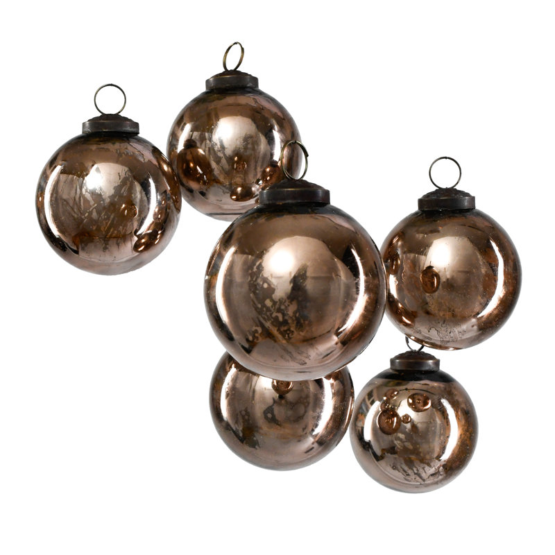 Ornement en forme de boule décorative en verre, Bronze antique