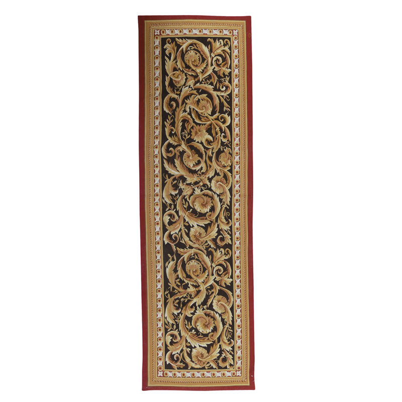 Tapis ivoire et rouille noué à la main de haute qualité