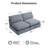2 Piece 67'' Armless Modular Sofa-1506998045