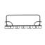 Tablette murale en bois 24 x 8,3 x 9,8 po avec cadre mince en fer noir et crochets de suspension