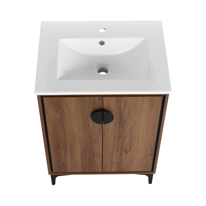 Meuble-lavabo de salle de bain avec lavabo, 24"