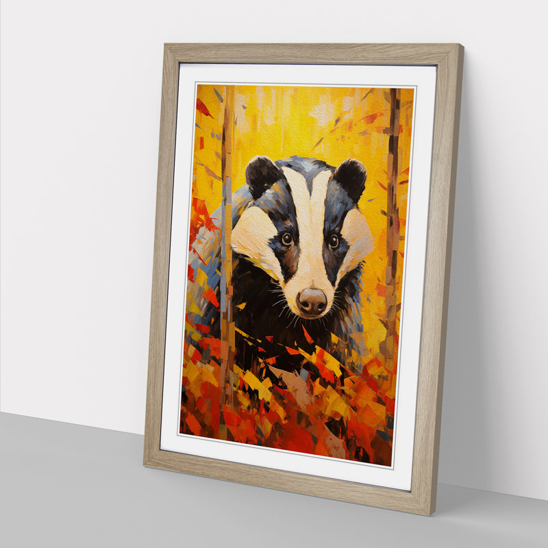 Single Picture Frame Print on Wood, 64cm H x 46cm W, Oak Framed