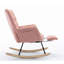 Chaise berçante en tissu avec repose-pieds Teddy-1773348975