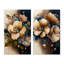 «Bouquet d'hibiscus brun et bleu», 2 pièces sur toile-1432493753-1432493757