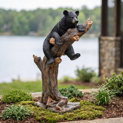 Statue d'ours noir Forest Vantage Point
