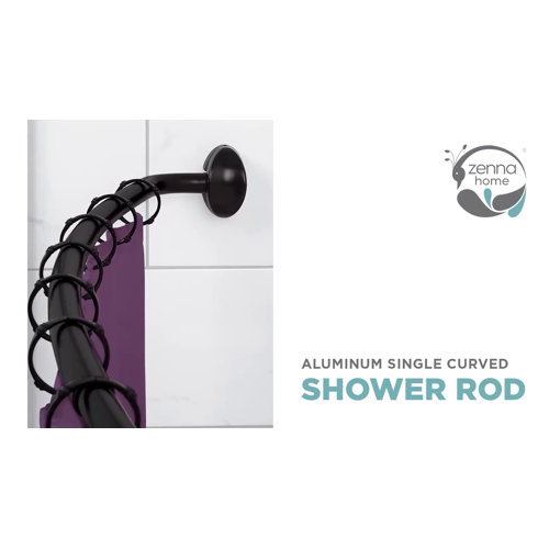 Zenith 72'' Curved Fixed Shower Curtain Rod & Reviews - Wayfair Canada
