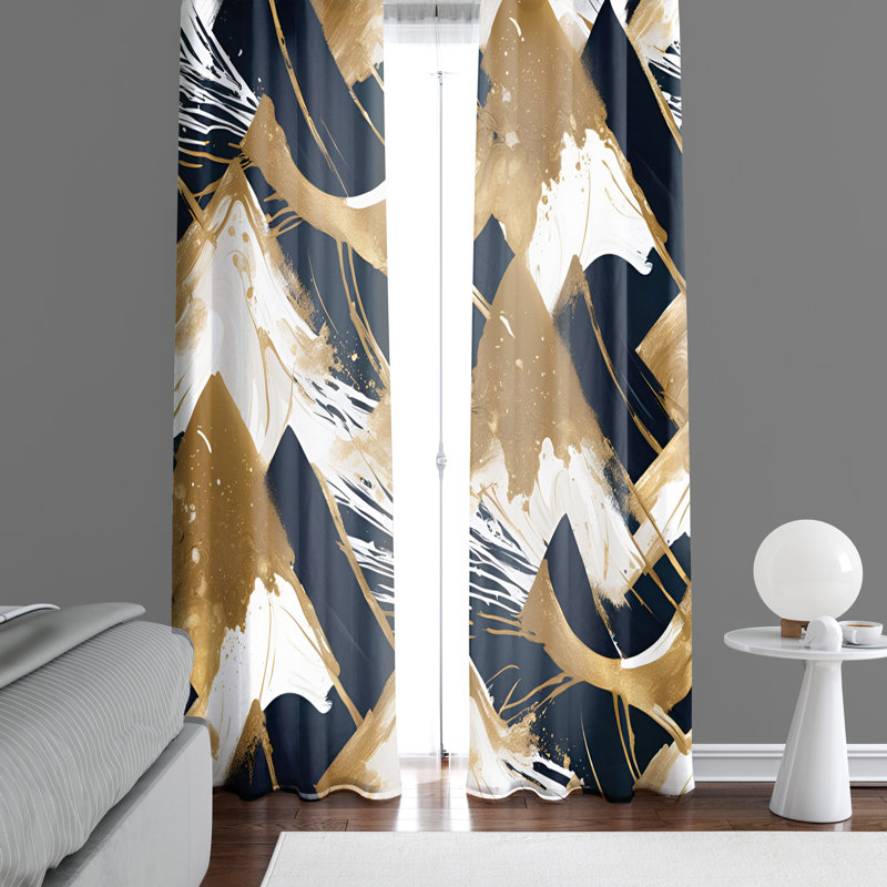 Paire de rideaux semi-transparents en polyester Emagene, L 40 po x L 61 po