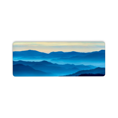 Gaming Mouse Pads for Desk, Great Smoky Mountains Landscape Mousepad with Seamed Edges and Non-Slip Base, Keyboard Desk Mat for Work, Game, Office, Home, Thick, 15.75 x 31.5 inComes with a pure white mug as a gift