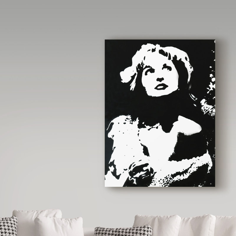 «Black and White Portrait», reproduction de photo sur toile tendue, H 32 po x l 24 po x P 2 po