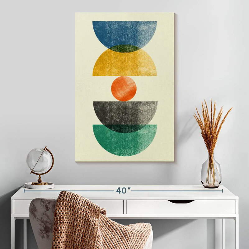Avery Mid-Century Half Moons I, 30" H x 20" W