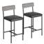 Ensemble de 2 tabourets de bar rembourrés à hauteur de comptoir-107861094