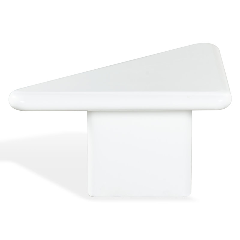 Table basse Bellalynn Conrete, H 13 po x L 25 po x l 25 po, Blanc