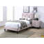 Lit avec tête de lit ajustable 1 pièce, meubles de chambre en velours pour chambre d'enfant-136156135-136156154