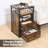 LED Night Stand Wireless Charging and Wood Drawers, Charging End Table-1545350387