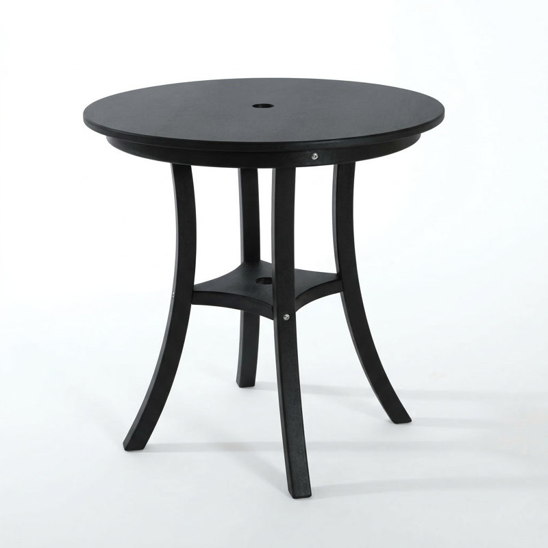 Ensemble bistro 3 pièces avec table ronde et 2 chaises, Noir