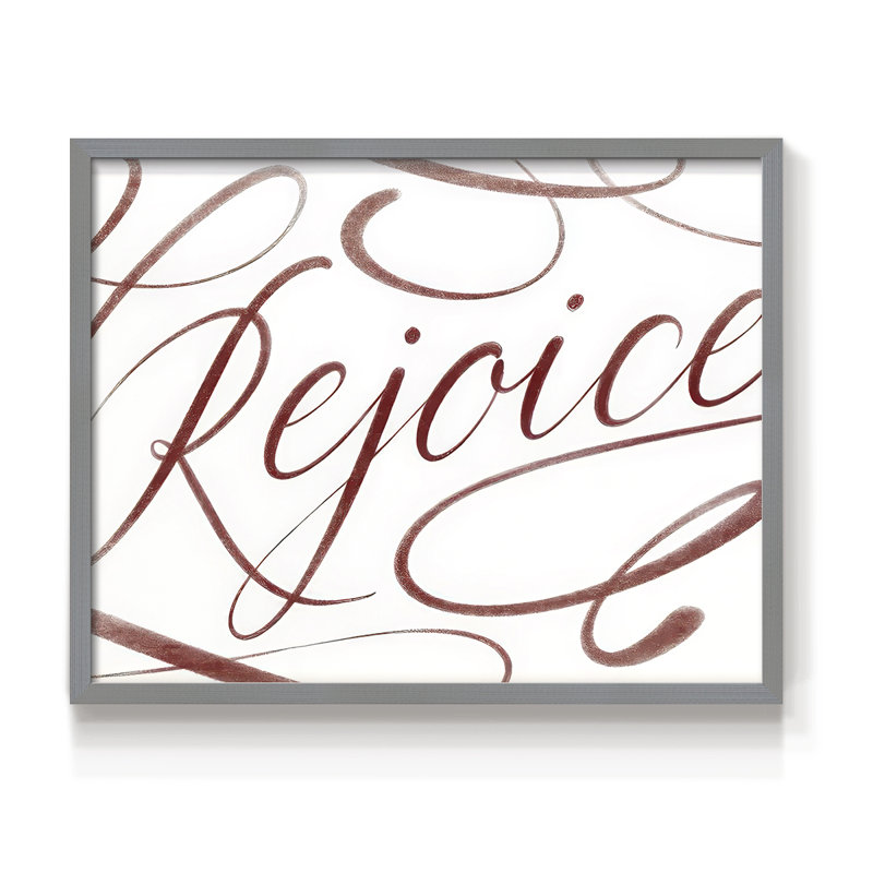 Réjouissez-vous, reproduction encadrée, Gris, H 11 po x l 14 po