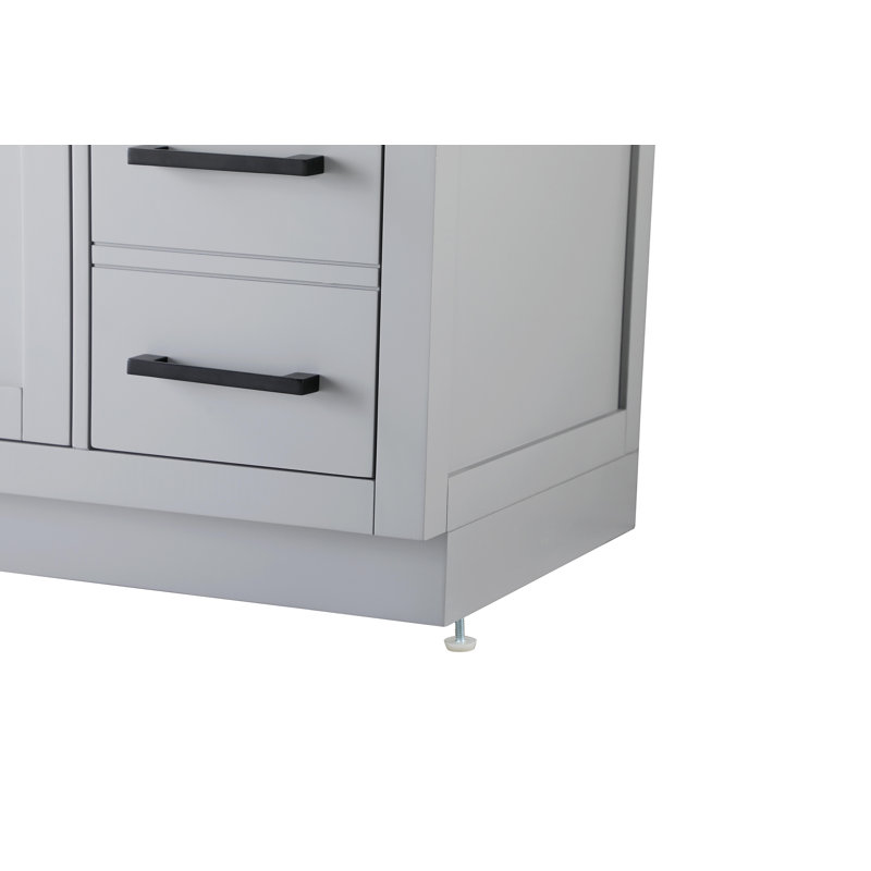 Meuble-lavabo double 84 po Ahner, Gris