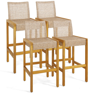 Tabouret de bar d'extérieur 30 po Acacia