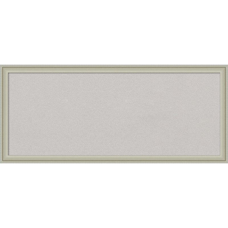 Petit tableau d'affichage mural en liège mural, Argent, 14 po x 32 po