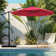 Wetumka 118" Cantilever Umbrella with Base included, Outdoor Offset Umbrella with Weighted Base for Patio Garden Backyard