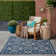 Machine-Woven Stain Resistant Floral Area Rug
