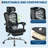 Mesh Ergonomic Office Chair with Footrest and Lumbar Pillow, Wheels 360 Swivel-1132003380