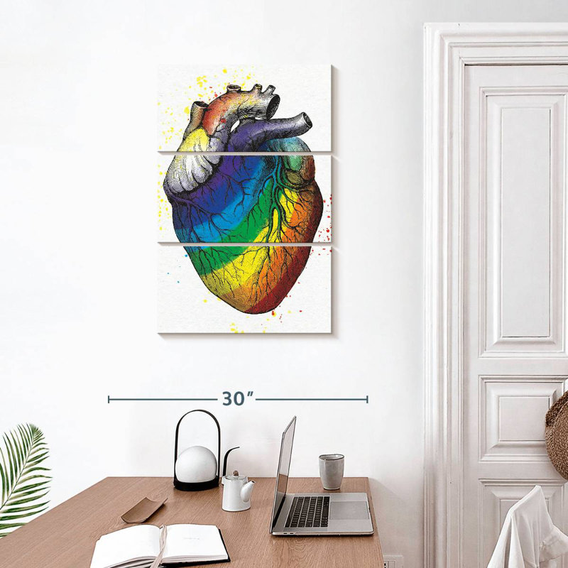 Arc-en-ciel coloré Kharem, H 32 po x l 20 po