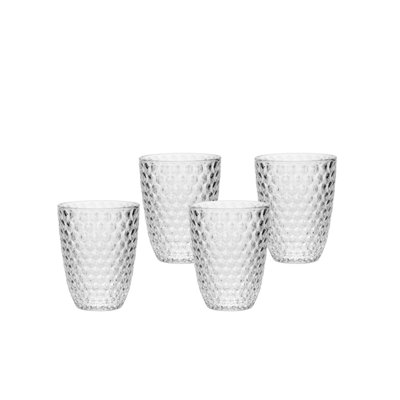Ensemble de quatre verres à whisky sans pied en acrylique