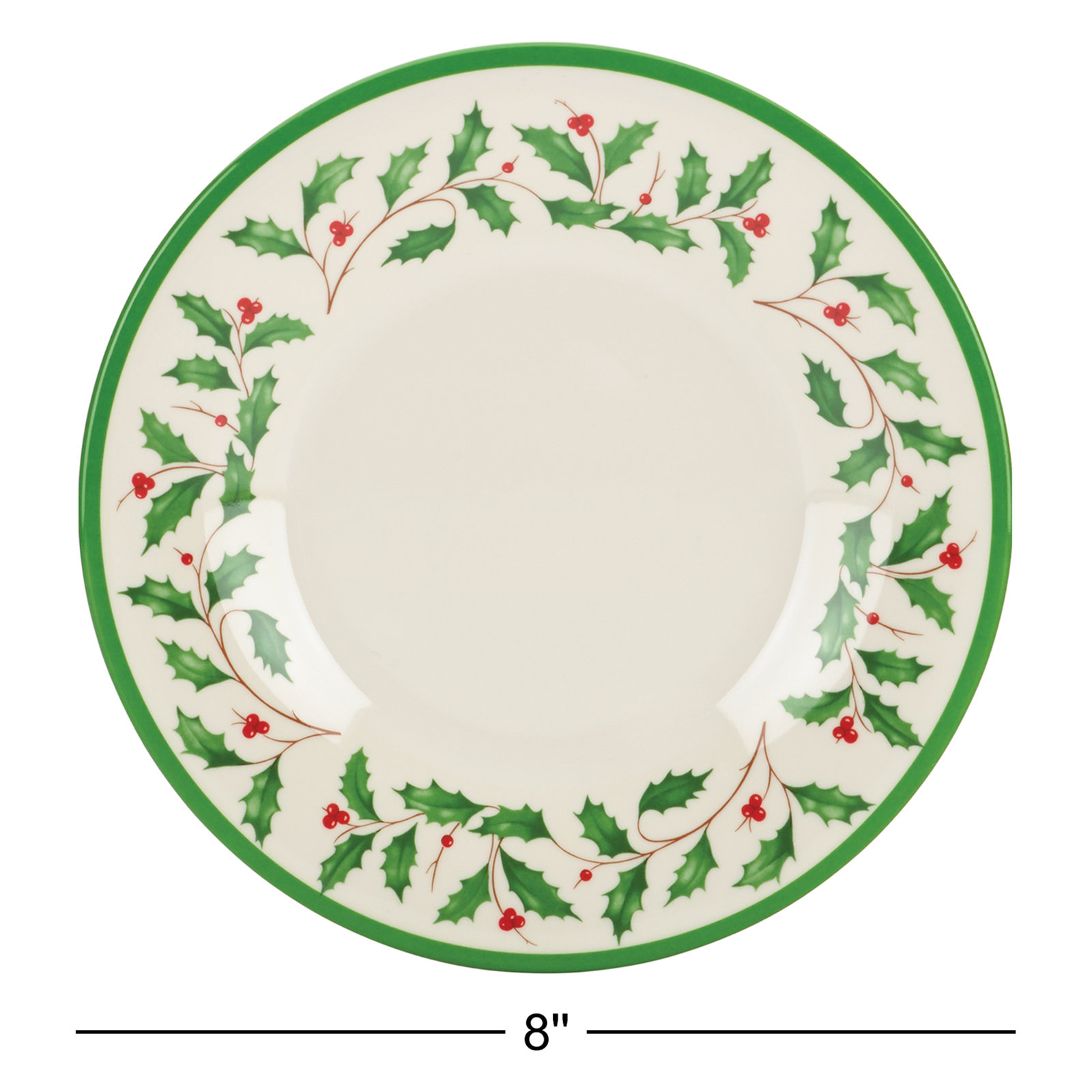Holiday Melamine 8" Salad Plate