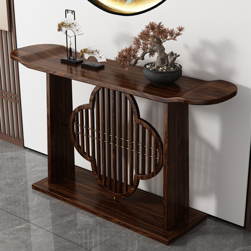 Chinese style solid wood console table, 33.4” H x 39.3” W x 14.9” D