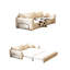 Canapé-lit en chenille minimaliste blanc moderne 99,21 po avec coussins-108203773