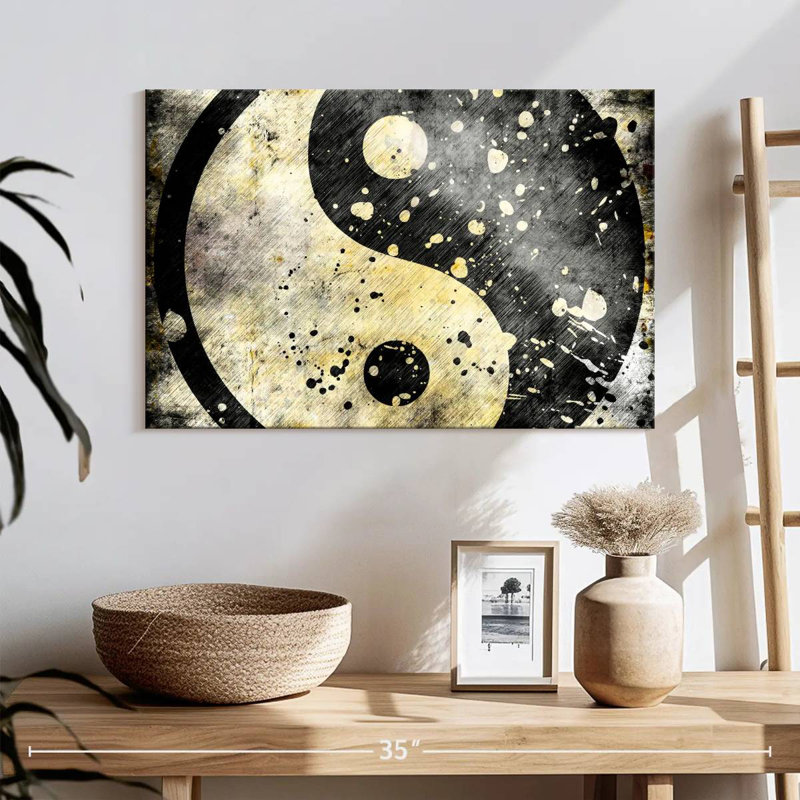 Kerrick Yin et Yang grunge, H 16 po x l 24 po