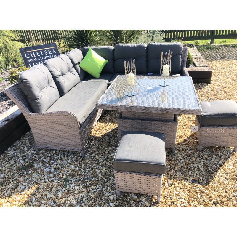 Mashantucket 165cm Wide Patio Sectional with Cushions