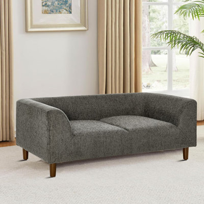 Simple and comfortable upholstered dog bed sofa with wooden legs and backrest for bedroom and living room