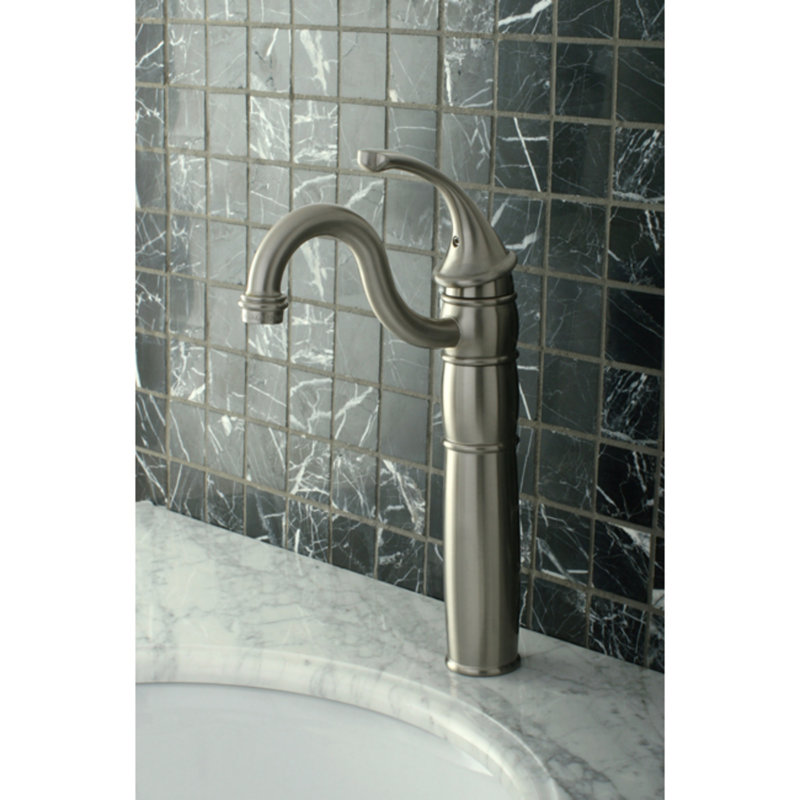 Kingston Brass Georgian Single-Handle 1-Hole Deck Mount Vessel Faucet, Brushed Nickel