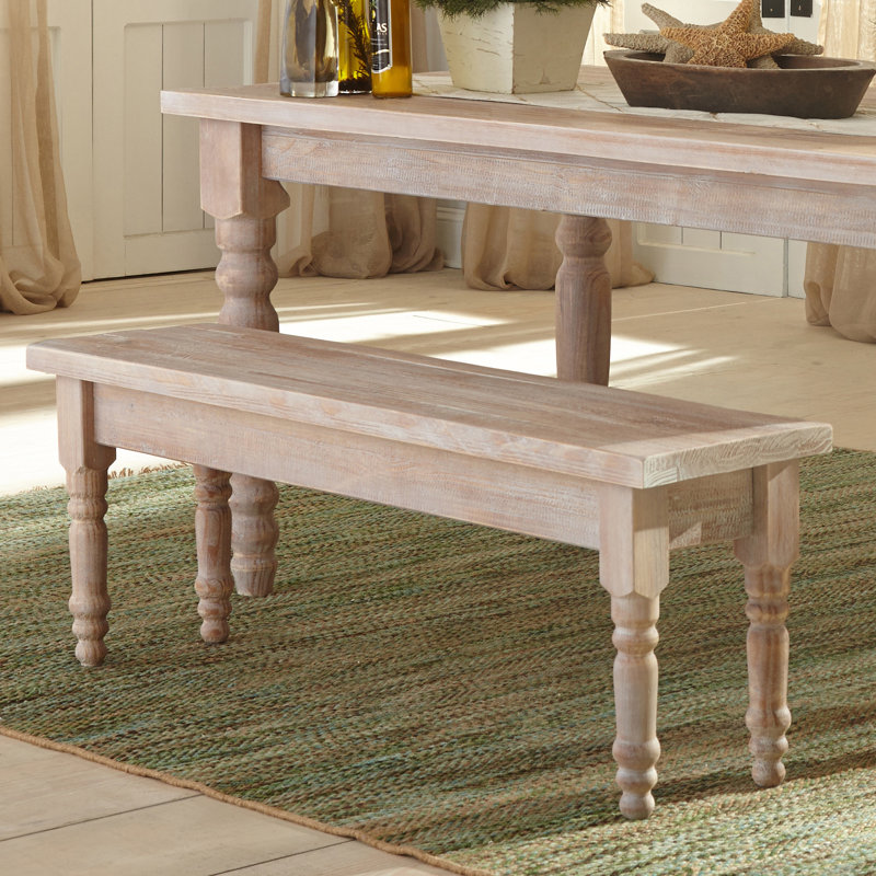 Valerie Solid Wood Bench, Driftwood