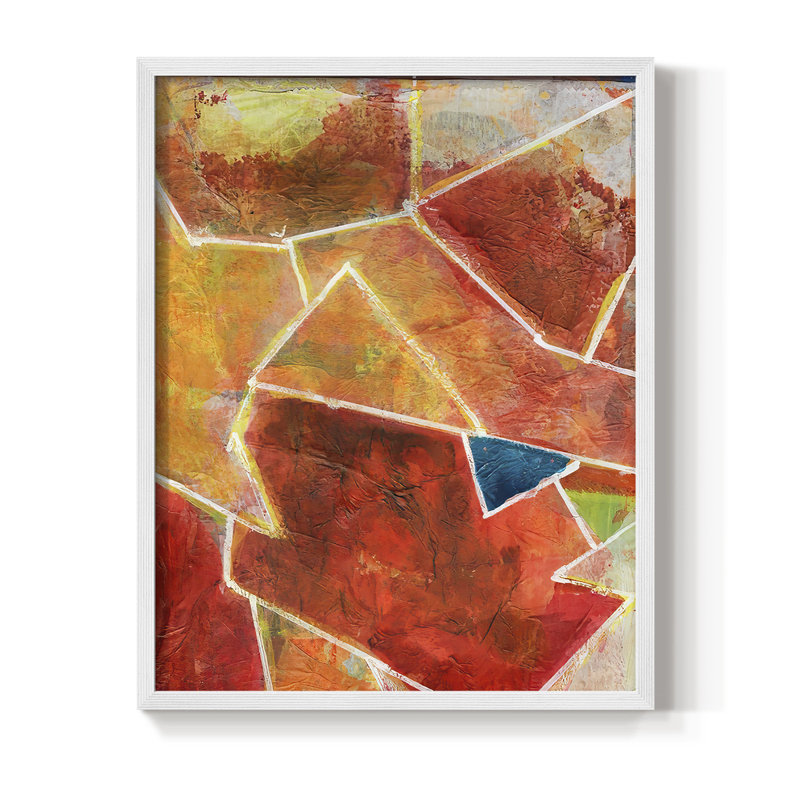 Primary Connection VII Framed Print - Solid Wood, White, 28" H x 22" W
