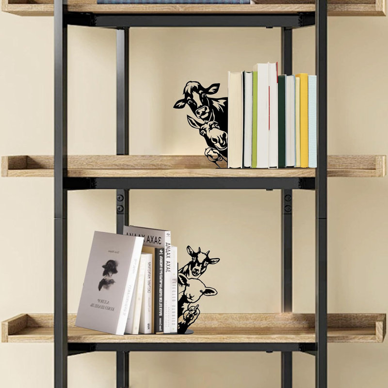 Unique Decorative Book Ends For Shelves, Cute Bookshelf Decor, Bookshelf Decorative Objects For Home Office Desk Bookshelf Decor